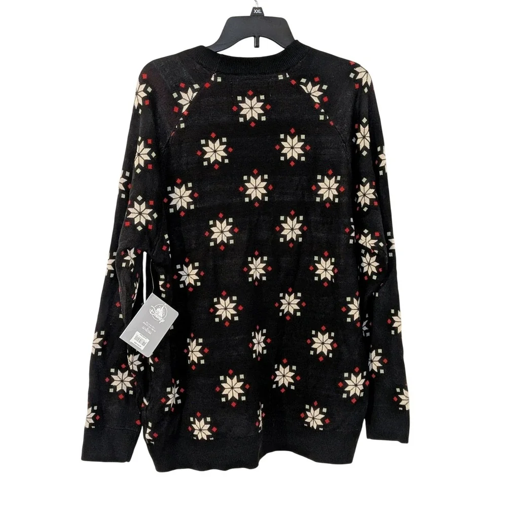 Disney Villains Naughty List Light Up Christmas‎ Sweater Black Mens Large NWT